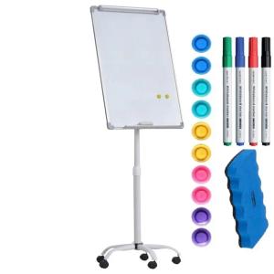 Flipchart magnetyczny mobilny 60x90 GRATISY tablica magnetyczna na kółkach