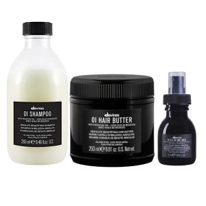 DAVINES OI OIL ZESTAW SZAMPON MASŁO MLECZKO 580ML
