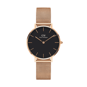 Daniel Wellington DW Watch Petite Melrose Black 28mm Rose Gold