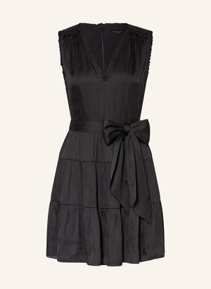 Ted Baker Sukienka Satynowa Otiana Z Falbanką schwarz