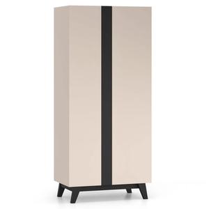 Szafa dwudrzwiowa FRESHION 01 | 90cm | Kaszmir, czarny