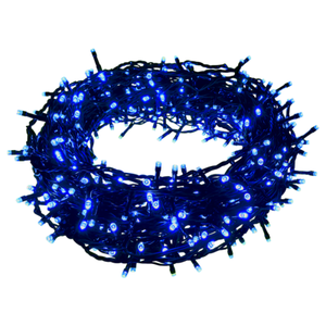 Lampki zewnętrzne 600 LED flash zimny biały / niebieski timer transformator 34,95 m Cortina