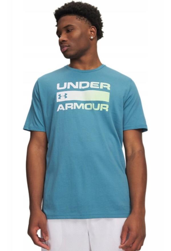 UNDER ARMOUR Męski t-shirt UA TEAM ISSUE WORDMARK SS niebieski (L)