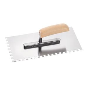 Kielnia zębata stal nierdzewna aluminium 280 x 130 mm ząb 10 x 10 mm