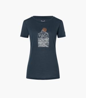 Super.Natural koszulka damska merino Preikestolen Tee niebieska (L)