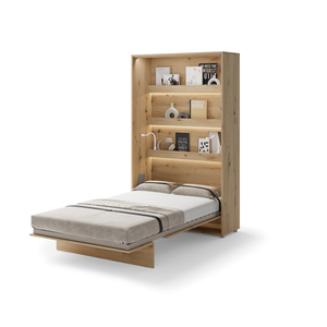 Półkotapczan pionowy BC-02 Bed Concept 120x200 cm 120x200 cm | Dąb artisan | składany | funkcjonalny | oszczędność przestrzeni