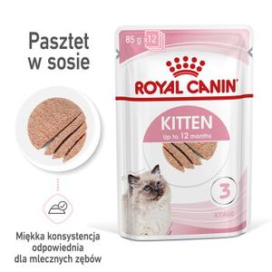 ROYAL CANIN Kitten Mousse w sosie 12x85 g