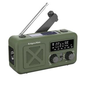 Radio solarne przenośne SOS powerbank 2000mAh latarka dynamo Kruger&Matz