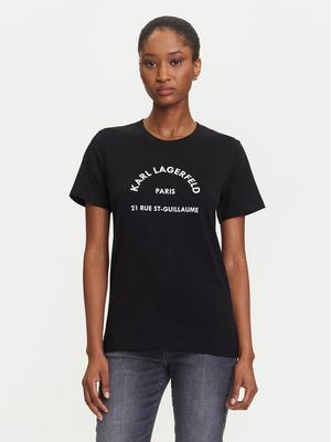 KARL LAGERFELD T-Shirt A3W17105 Czarny Regular Fit