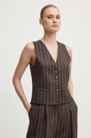 Day Birger et Mikkelsen kamizelka lniana Frida - Casual Linen Stripe
