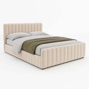 Łóżko tapicerowane z pojemnikiem SFG0167 | 180x200 | Boucle | Beż #4 | OUTLET
