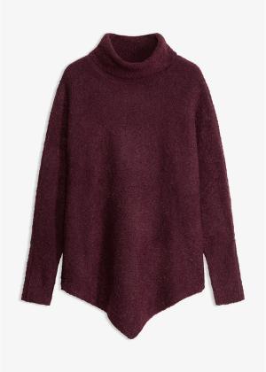 Sweter z golfem i rękawami typu nietoperz