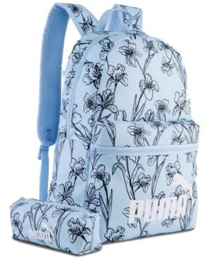 PUMA ZESTAW 2W1 PLECAK I PIÓRNIK CLASSIC BLUE FLORAL SET SZKOLNY W KWIATY