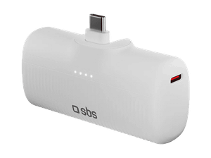 Powerbank SBS 5000 mAh Eco 10W USB-C TEBB5000PLUGWGRS Biały