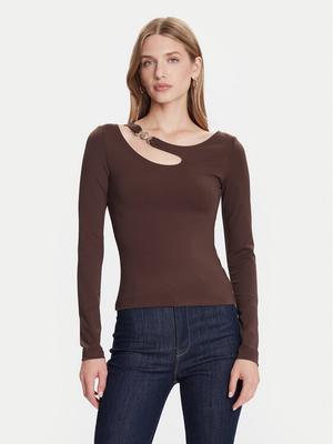 Guess Bluzka W5BP18 KC7M2 Brązowy Slim Fit