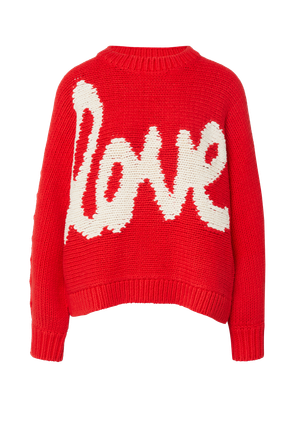 Sweter z dzianiny z artystycznym nadrukiem
