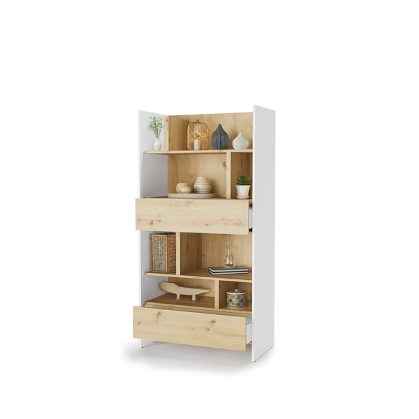 Regał Bed Concept BC-28 92x178x46 cm | Szary/Grafit | funkcjonalny | do półkotapczanu