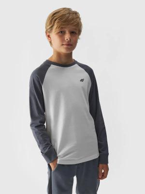4F JUNIOR Longsleeve chłopięcy M293 szary (152)