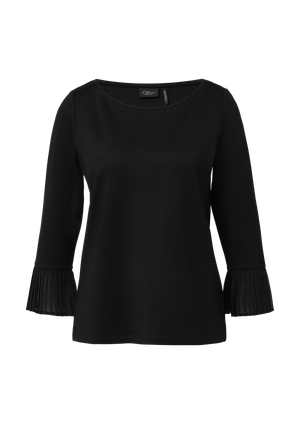 Koszula o luźnym kroju z mieszanki wiskozy z plisowanymi detalami na rękawach