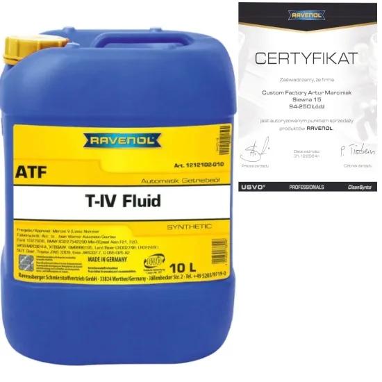 RAVENOL ATF T-IV FLUID 10L - OLEJ PRZEKŁADNIOWY TOYOTA AISIN AW