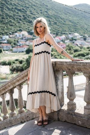 Sukienka midi z lnem Salt Kissed