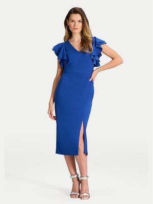 Swing Sukienka koktajlowa 5AI18400 Niebieski Slim Fit