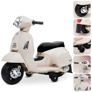 Vespa Jeździk dla dziecka na akumulator skuter klakson ładowarka ecru