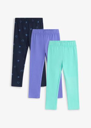 Legginsy z elastycznej mieszanki bawełny organicznej (3 pary)