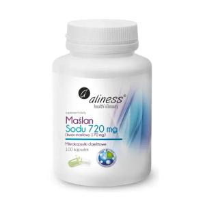 Aliness Maślan Sodu 720mg (kwas masłowy 170 mg) Na jelita 100 kapsułek VEGE