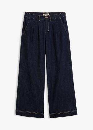 Jeansy o kroju wide leg, high waist z wygodnym pasem
