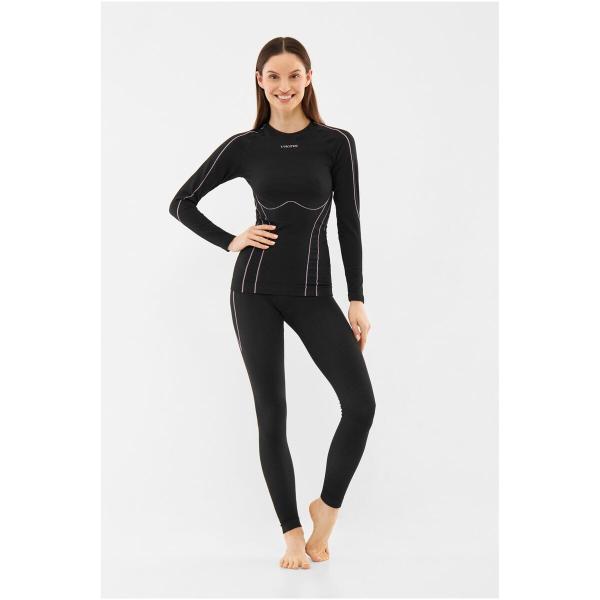 VIKING Bielizna damska Etna 2.0 Lady Pants Bamboo czarno-fioletowa spodnie (S)