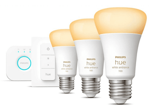 Zestaw startowy PHILIPS HUE White ambiance 3xE27 + regulator przyciemniania
