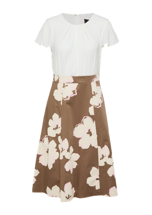 Elegancka sukienka z popelinową spódnicą