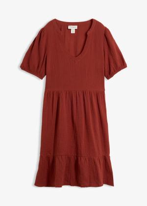 Sukienka oversized z   muślinu z bawełny