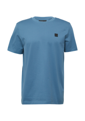 T-shirt wykonany z merceryzowanej bawełny z naszywką z metką