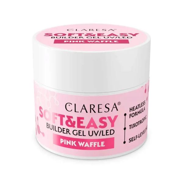CLARESA SOFT&EASY PINK WAFFLE 45G - ŻEL BUDUJĄCY
