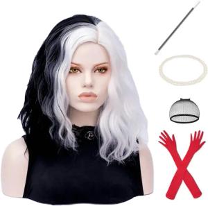 STRÓJ PRZEBRANIE DAMSKIE CRUELLA DE MON KOSTIUM FILMOWY 6el HALLOWEEN BAL