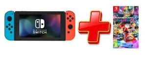 Nintendo Switch V1 2017 – czerwono-niebieskie Joy-Con + Mario Kart 8 Deluxe