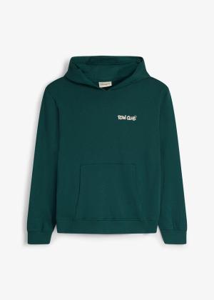 Bluza z kapturem, z miękkiej bawełny organicznej, z dużym nadrukiem na plecach