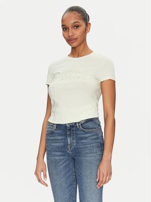 Guess T-Shirt W5GI04 J1314 Żółty Slim Fit