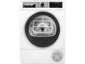PRODUKT PO EKSPOZYCJI - Suszarka kondensacyjna z pompą ciepła BOSCH WQG241MSPL 9 kg AutoDry Serie 6 Biały czarnymi drzwiami