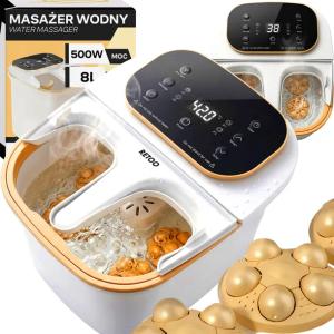 MASAŻER DO STÓP WODNY HYDROMASAŻER NÓG PODGRZEWANY GŁOWICE ROLKI LCD 500W