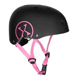 NILS EXTREME kask skatingowy orzeszek MTW001 czarny/różowy (48-52)