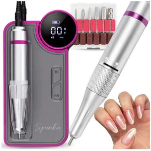 Frezarka Do Paznokci Bezprzewodowa Ze Stacją Manicure Pedicure 80W Zestaw