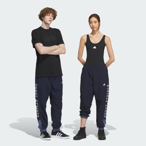 Wording Loose Fit Woven Cuffed Pants