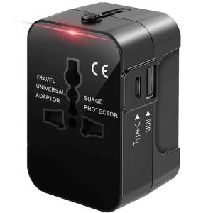 PRZEJŚCIÓWKA ADAPTER GNIAZDKA PODRÓŻNY USA UK CAŁY ŚWIAT USB-C PD ŁADOWARKA