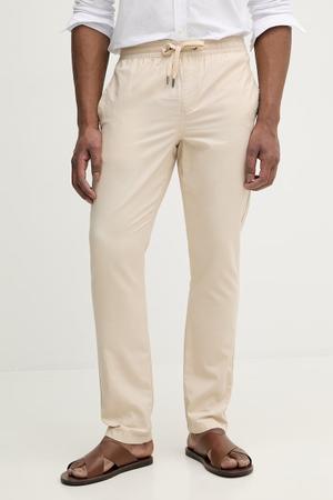 U.S. Polo Assn. spodnie z dodatkiem lnu LINEN BLEND DRAWSTRING