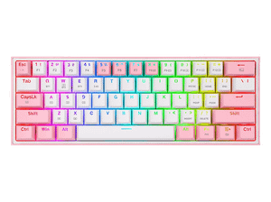 Klawiatura REDRAGON K616-RGB Fizz Pro Biało-różowy