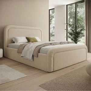 Łóżko tapicerowane z pojemnikiem SFG0154 | 180x200 | Boucle | Beż #3