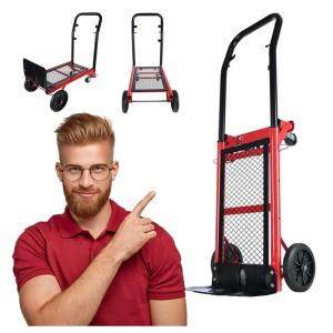 Wózek Transportowy Magazynowy Towarowy 2w1 Składany Wytrzymały Do 80kg